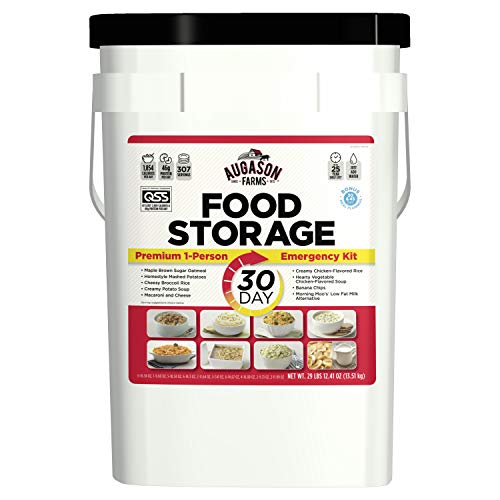 Augason Farms 30-Day 1-Person Emergency Food Supply – QSS Certified , White