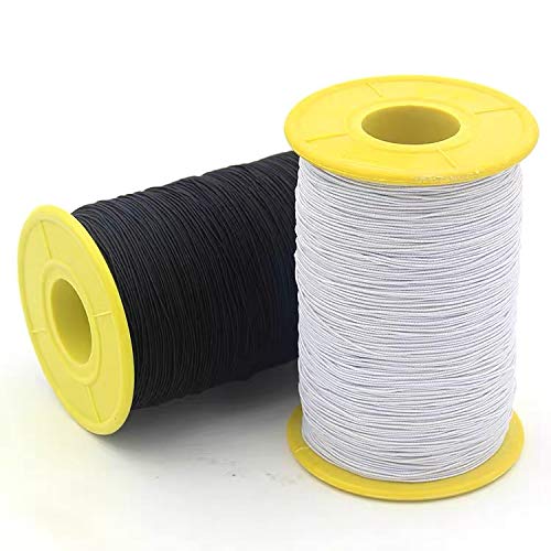 Aura Naturel 2 PCS 0.5mm White and Black Elastic Thread 547 Yard