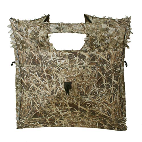 AUSCAMOTEK Duck Hunting Pop Up Ground Blind Portable Quick Setup Lightweight Deer Blind 3-Sides Camouflage Tent