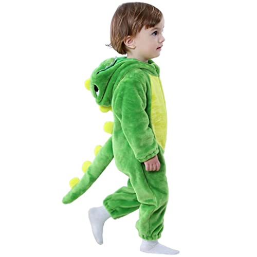 Baby Green Dinosaur Costumes Unisex Toddler Onesie Halloween Dress Up Romper 12-18 Months