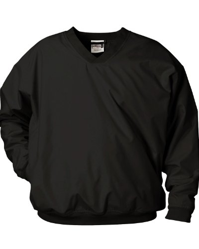 Badger Sportswear Men's V-Neck Windshirt, black, X-Large