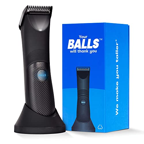 BALLS™ Trimmer Electric Ball Shaver - SackSafe Guard, Waterproof, Rechargeable - Wet/Dry Razor - Body, Groin Hair Trimming