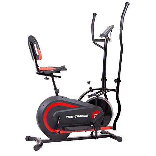 [BODY POWER] - 2nd Gen, PATENTED 3 in 1 Exercise Machine, Elliptical with Seat Back Cushion, Upright Cycling, and Reclined Bike Modes - Digital Computer Targets Different Body Parts, BRT5118