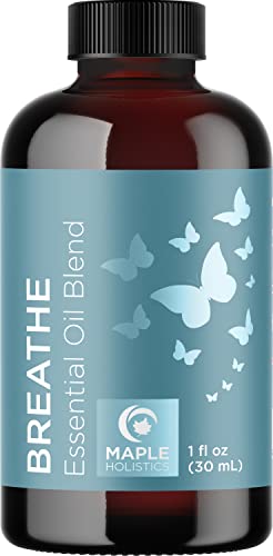 Breathe Blend Essential Oil for Diffuser - Invigorating Breathe Essential Oil Blend with Eucalyptus Peppermint Tea Tree and Mint Essential Oils for Diffusers for Home and Shower Aromatherapy