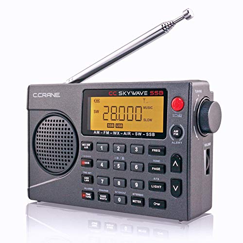 C. Crane CC Skywave SSB AM, FM, Shortwave, NOAA Weather + Alert, Scannable VHF Aviation Band and Single Side Bands Small Battery Operated Portable Travel Radio