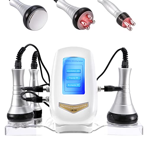 Cavitation Machine, Body Sculpting Machine, Body Slimming Device with Home Use Spa Skin Care with 3 Massage Heads for Belly Fat, Waist, Arm, Leg, Butt