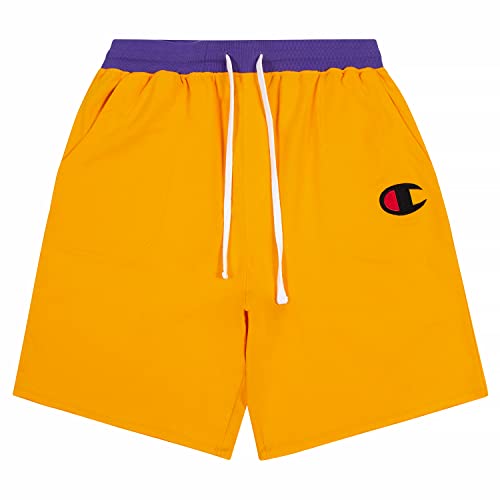Champion Mens Big & Tall French Terry Active Shorts Gold/Purple 2X