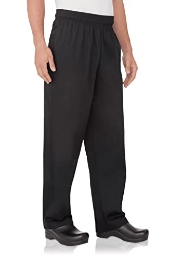 Chef Works Men's Essential Baggy Chef Pants, Black, 4X-Large