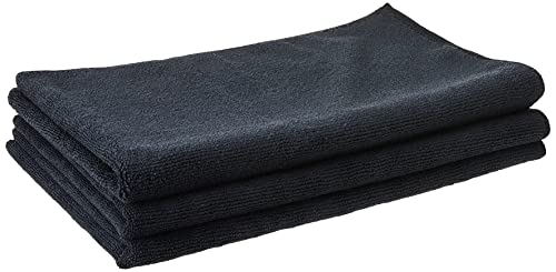 Chemical Guys MIC36103 Workhorse XL Black Professional Grade Microfiber Towel, Rubber/Plastic/Vinyl (24 in. x 16 in.) (Pack of 3)