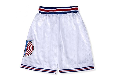 CNALLAR Men's Basketball Shorts Space Movie Basketball Shorts White/Black (White, Medium)