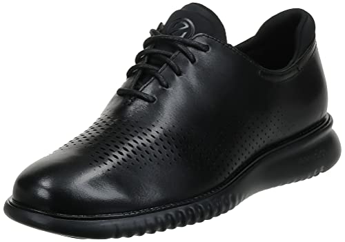 Cole Haan Men's 2.Zerogrand Laser Wingtip Oxford, Black Leather/Black, 9