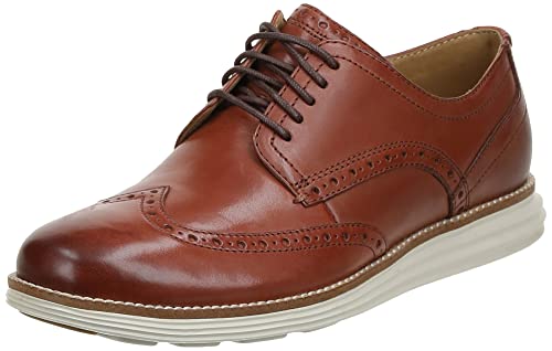 Cole Haan Men's Original Grand Shortwing Oxford Shoe, Woodbury Leather/Ivory, 11 Medium US