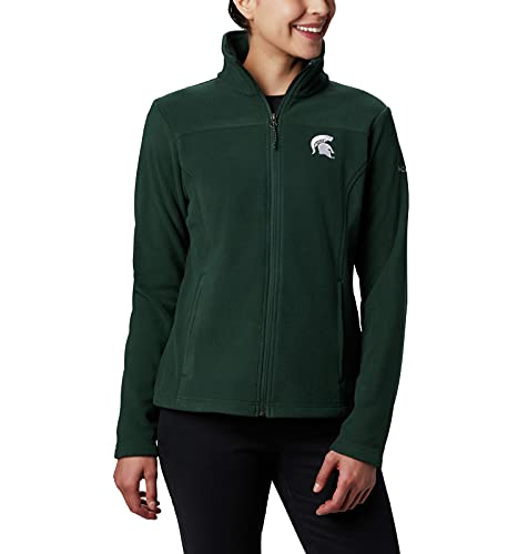 Columbia NCAA Michigan State Spartans Women's Give and Go II Full Zip Fleece Jacket, X-Small, MS - Spruce
