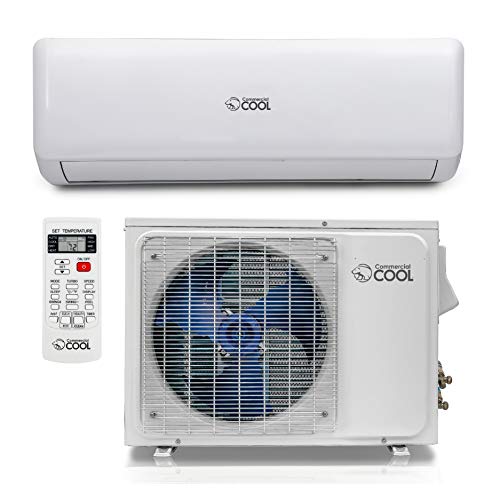 Commercial Cool 18,000 BTU 17 SEER Ductless Mini Split Air Conditioner with Heat, No HVAC Installer Required, 220V, CSAH1820AC, White