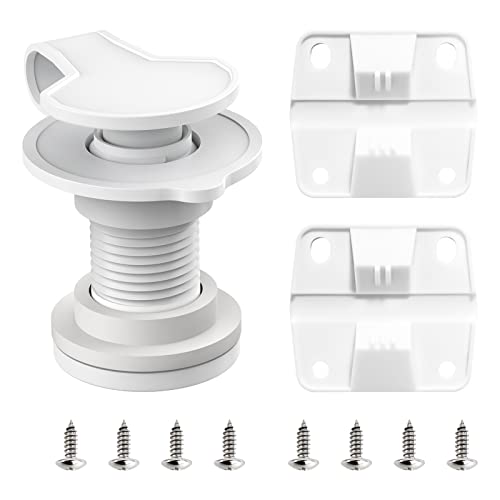 Cooler Replacement Parts Kit for Coleman,Ice Chest Plastic Hinges,Cooler Xtreme Drain Plug Assembly and Stainless Steel Screws Sets Compatible with Coleman Coolers（1.5" Shaft Length）