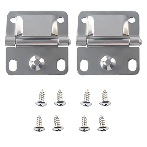 Cooler Stainless Steel Hinges with Screws Set - Compatible with Coleman ice Chest Coolers Replacement 5235 6262 6270 (2 Pack)