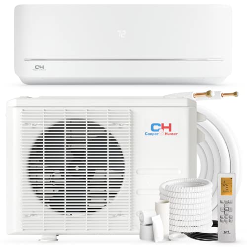 Cooper & Hunter 12,000 BTU, 115V, 20 SEER Ductless Mini Split AC/Heating System Pre-Charged Inverter Heat Pump with 16ft Installation Kit