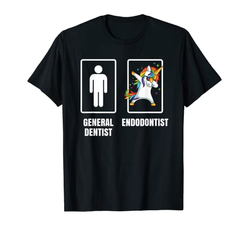 Dabbing Unicorn Endodontist Surgeon Dentist Doctor Gift T-Shirt