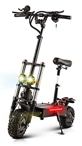 DailySports Electric Scooter Adults 50 MPH, 5600W Motor 60V 35Ah Battery Up to 56 Miles Range, Scooter Electric for Adults Dual Braking System & Dual Headlight, Foldable Commuter Scooter 11" Tires