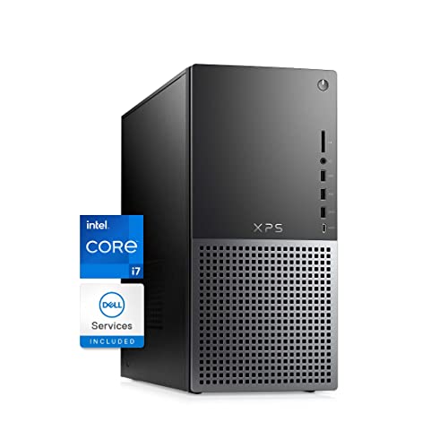 Dell XPS 8950 Desktop Computer - 12th Gen Intel Core i7-12700, 32GB DDR5 RAM, 512GB SSD + 1TB HDD, Intel UHD 770 Graphics, Killer Wi-Fi 6, Air Cooling, USB-C, Bluetooth, Windows 11 Pro - Black