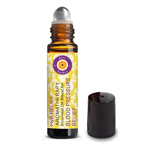 Deve Herbes HIGH Blood Pressure Relief - Aromatherapy Essential Oil Blend of Vetiver, Clary Sage, Ylang Ylang & Geranium Essential Oils 10ml (0.33oz)