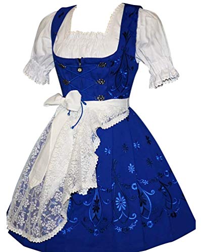 Dirndl Trachten Haus 3-piece Short German Party Oktoberfest Waitress Dress (12)