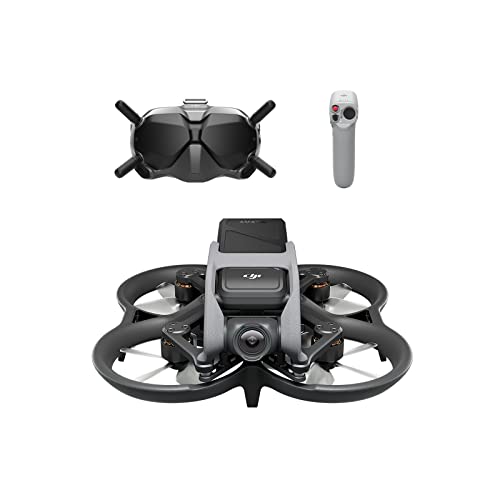 DJI Avata Fly Smart Combo (DJI FPV Goggles V2) - First-Person View Drone UAV Quadcopter with 4K Stabilized Video, Super-Wide 155° FOV, Built-in Propeller Guard, HD Low-Latency Transmission