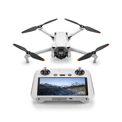 DJI Mini 3 (DJI RC) - Lightweight and Foldable Mini Camera Drone with 4K HDR Video, 38-min Flight Time, True Vertical Shooting, and Intelligent Features