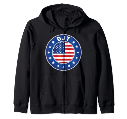 D.J.T – Pro America USA Patriot Flag Zip Hoodie