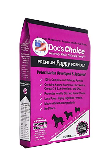 Doc's Choice Premium Chicken Puppy Food - Great for Puppies, Pregnant and. Nursing Dogs, Veterinarian Developed, No Fillers/Artificial Ingredients, Made in The USA