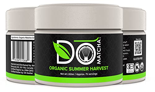 DoMatcha, Organic Summer Harvest Matcha Powder, Authentic Japanese Green Tea, Latte Grade, 2.82 oz