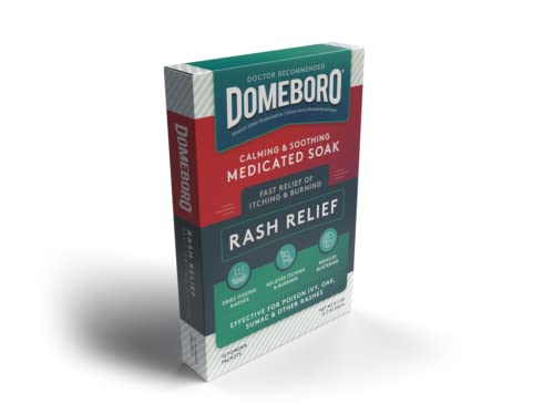 Domeboro Medicated Soak Rash Relief (Burow’s Solution), 12 Count (Pack of 1) - Packaging May Vary