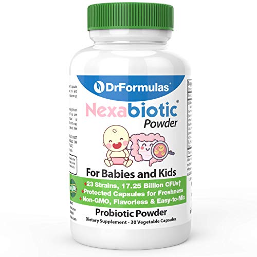 DrFormulas Nexabiotic Probiotic Powder for Babies, Infants & Kids Probiotics with Saccharomyces Boulardii, L. Acidophilus, B. Infantis Better Than Gripe Water or Baby Drops, 30 Servings