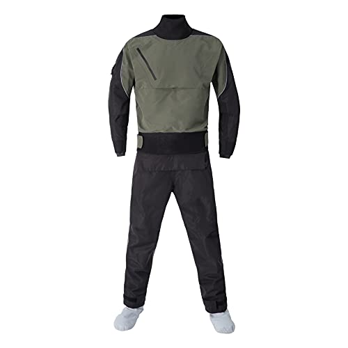 Dry Suits for Men in Cold Water Scuba,Kayaking Equipment,Demanding Whitewater Paddling,Ocean Padding,River Snorkeling,Neoprene Diving (Olive, XXL)