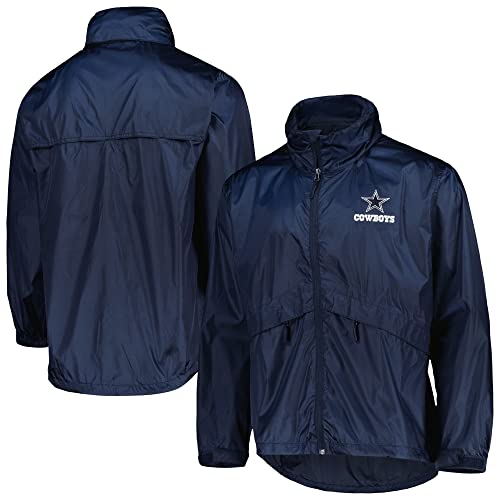 Dunbrooke Men's Navy Dallas Cowboys Sportsman Waterproof Packable Full-Zip Jacket