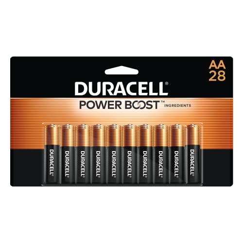 Duracell Coppertop AA Batteries with Power Boost Ingredients, 28 Count Pack Double A Battery with Long-lasting Power, Alkaline AA Battery for Household and Office Devices