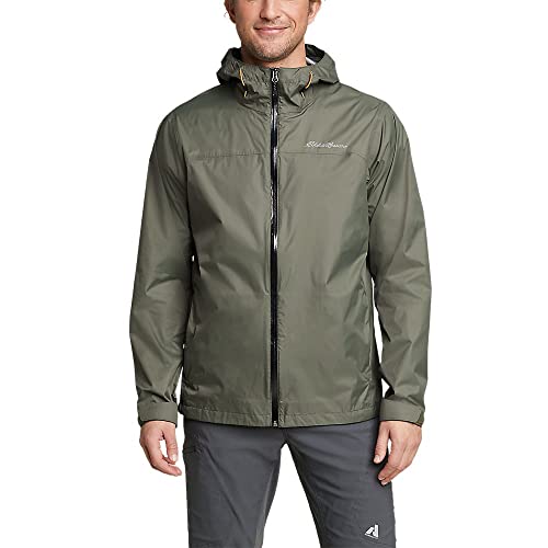 Eddie Bauer Men's RipPac Pro Rain Jacket, Waterproof, Sprig, Medium