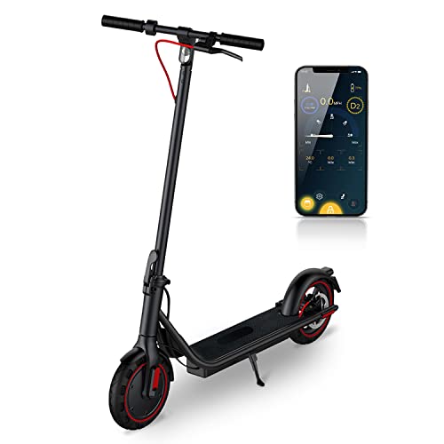 Electric Scooter 450W Powerful Motor,19mph Speed and 8.5” Solid Tires,Anti-Theft Lock,Wide Deck Portable & Foldable Scooters for Adults