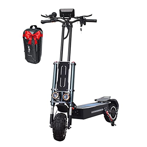 Electric Scooter Adults, Kick Scooter with 5600W Powerful Dual Motor, 60V 38.4AH Battery, 60 Miles Travel Range, Top Speed 50Mph, 11" Inner Tubeless Tire Foldable Escooters