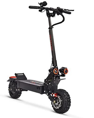 Electric Scooter for Adults - Up to 55 Miles Long Range & 45 MPH, 2800W Dual Motor, 11 inch Thick Off-Road Tires, Dual Suspensions, Foldable Adults Electric Scooter with Dual Oil Brake System