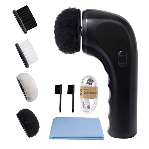 Electric Shoe Shine Kit, Sansent Electric Shoe Polisher Brush Shoe Shiner Dust Cleaner Portable Wireless Leather Care Kit for Shoes