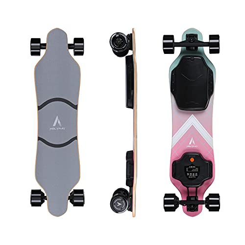 Electric Skateboard Electric Longboard with Remote Control Electric Skateboard,900W Hub-Motor ,25 MPH Top Speed，16 Miles Range,3 Speed Adjustment，Max Load 220 Lbs,12 Months Warranty