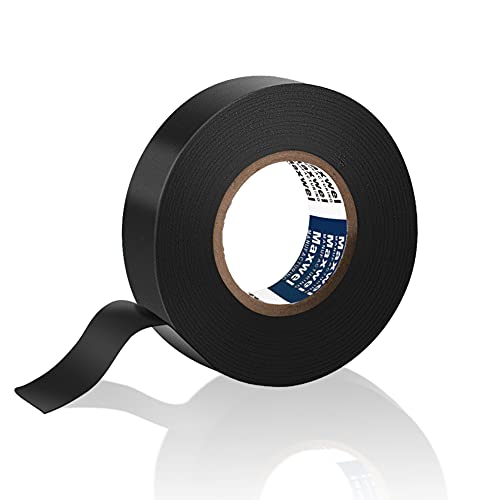 Electrical Tape Black Waterproof PVC - 0.75In 65ft High Temp Weatherproof Bulk Vinyl Heavy Duty Electric Insulation Tape for Indoor Outdoor, Wrapping Wiring Harness, Auto Electrical Protection