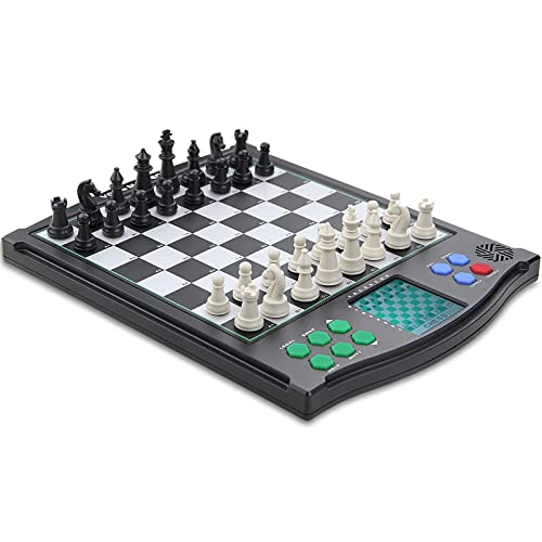 Electronic Chess Sets Vonset M986 Electronic Chess Board Chess Computer Magnetic Electronic Chess Game Travel Chess Board for Kids Toys Gift and Adults to Practice Chess Learn Chess for Beginners