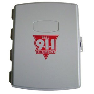 Emergency Pool Phone - 911 Only Cellular Phone Inside AC Powered Hard-Wired Weatherproof Enclosure Cabinet Box Waterproof