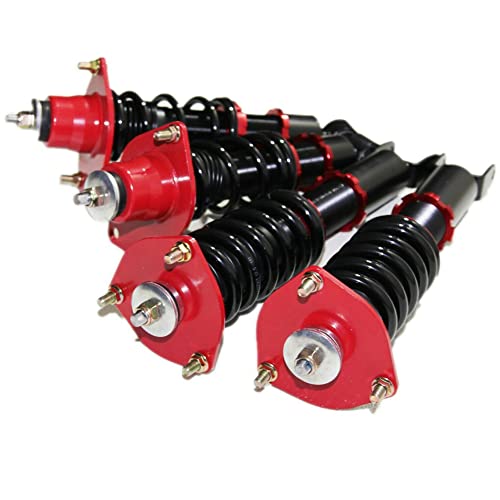 Emusa Red Full Coilover Suspension Spring Struts Kit Fit for 2004-2011 MD RX8