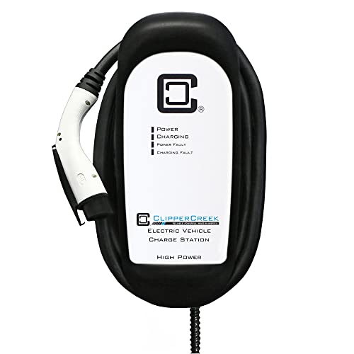 Enphase ClipperCreek Level 2 EV Charger, Safety Certified, 64 Amp, 240v, Hardwired, 25ft Cable, J1772, Compatible with All Electric Vehicles, HCS-80 Home Electric Car Charging Station