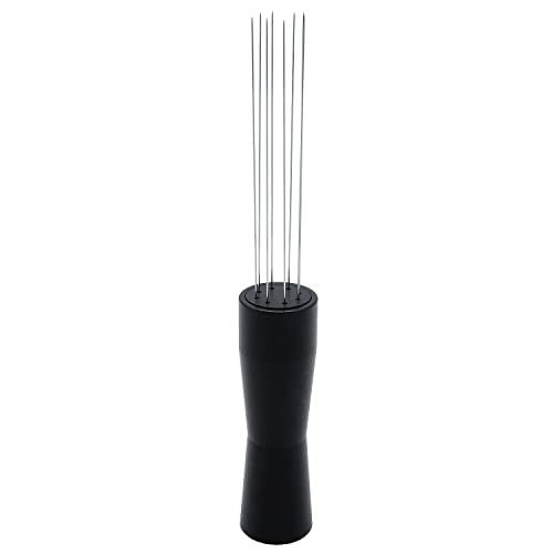 Espresso Coffee Stirrer, Coffee Stirring Tamper WDT Distribution Tool, Needle Type Distributor Hand Stirrer Tool (Black）