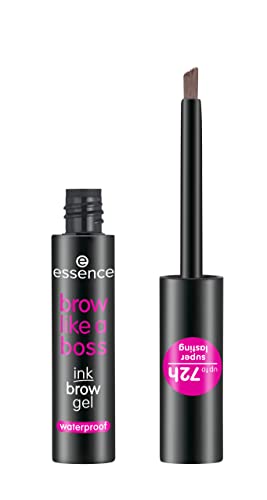 essence | Brow Like A Boss Brow Gel | Waterproof & Smudge Proof Tinted Brow Gel | Lasts Up To 72 Hours | Vegan & Cruelty Free | Made Without Oil-Fragrance-Parabens, Alcohol, & Microplastic Particles (02 | Brown)