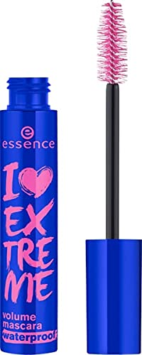essence | I Love Extreme Volume Mascara Waterproof | Paraben Free | Cruelty Free | Black (Pack of 1, Waterproof)